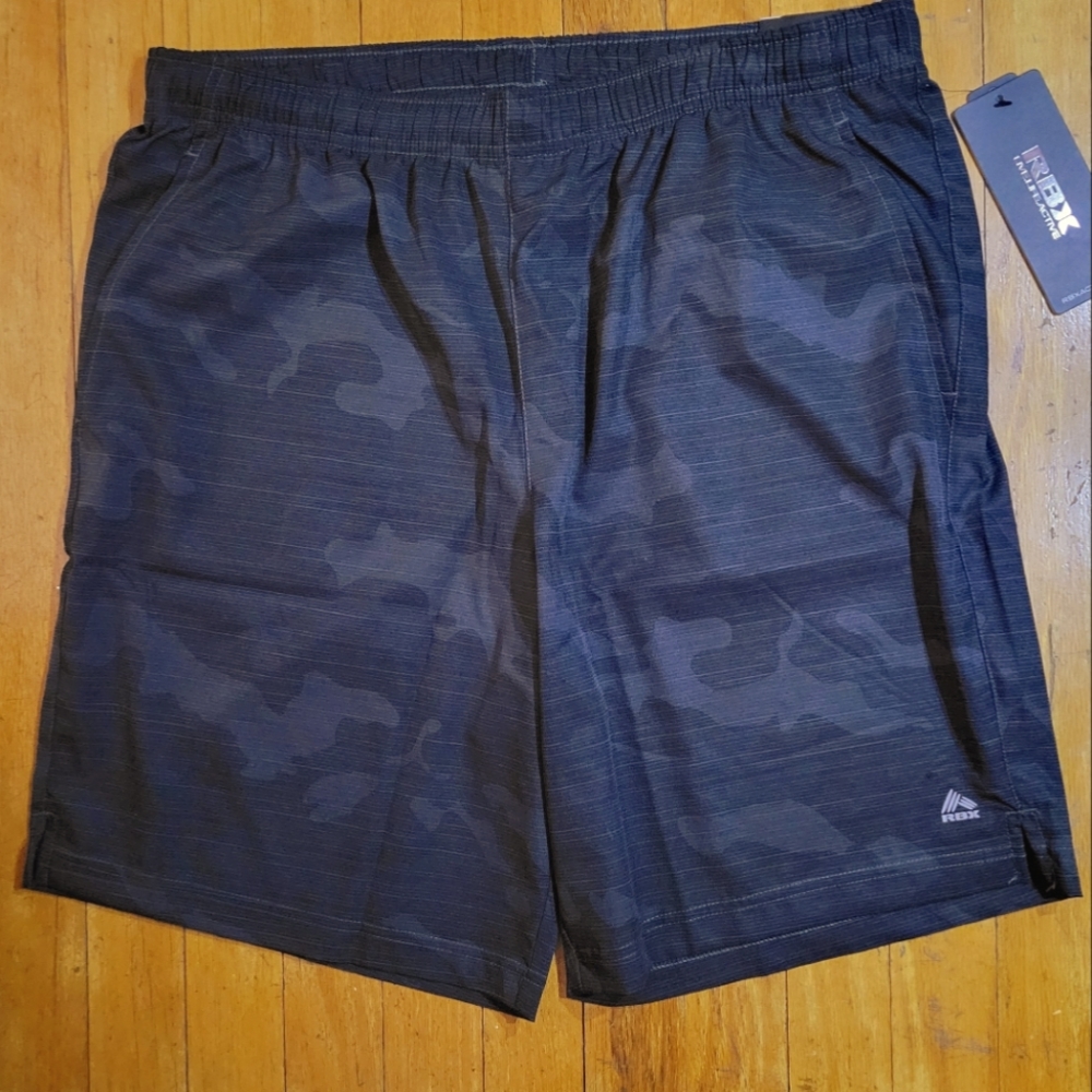 RBX 9 " training shorts mens size large black and anthricate/dark grayish.